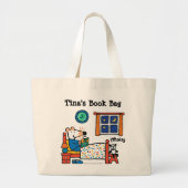 Maisy Ready voor Bed Blue Pajamas Grote Tote Bag (Voorkant)