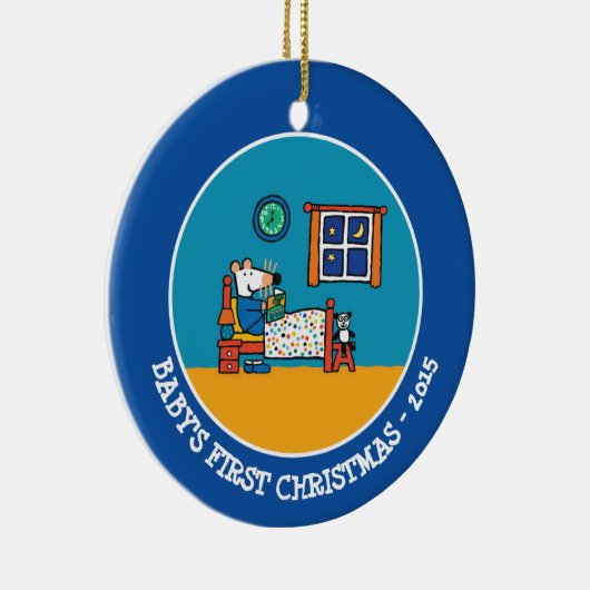 Maisy Ready voor Bed Blue Pajamas Keramisch Ornament (Rechts)