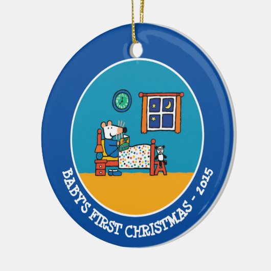 Maisy Ready voor Bed Blue Pajamas Keramisch Ornament (Links)