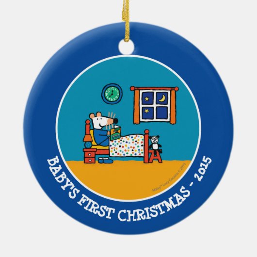 Maisy Ready voor Bed Blue Pajamas Keramisch Ornament (Achterkant)