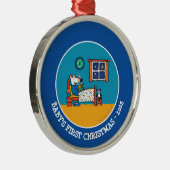 Maisy Ready voor Bed Blue Pajamas Metalen Ornament (Rechts)