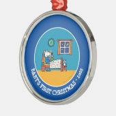 Maisy Ready voor Bed Blue Pajamas Metalen Ornament (Links)