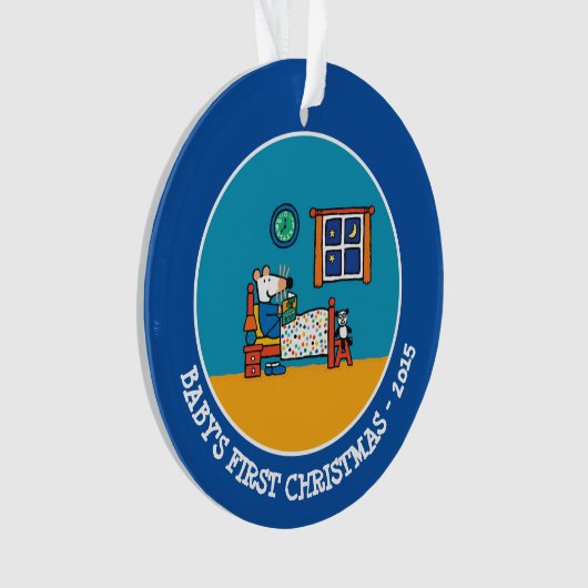 Maisy Ready voor Bed Blue Pajamas Ornament (voorkant)