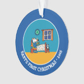 Maisy Ready voor Bed Blue Pajamas Ornament (voorkant)