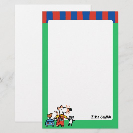 Maisy Ready voor Vakantie met bagage Briefpapier (Voorkant / Achterkant)