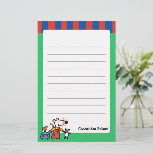 Maisy Ready voor Vakantie met bagage Briefpapier (Staand voorkant)