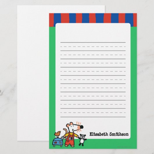 Maisy Ready voor Vakantie met bagage Briefpapier (Voorkant / Achterkant)