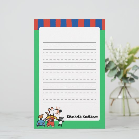 Maisy Ready voor Vakantie met bagage Briefpapier (Staand voorkant)