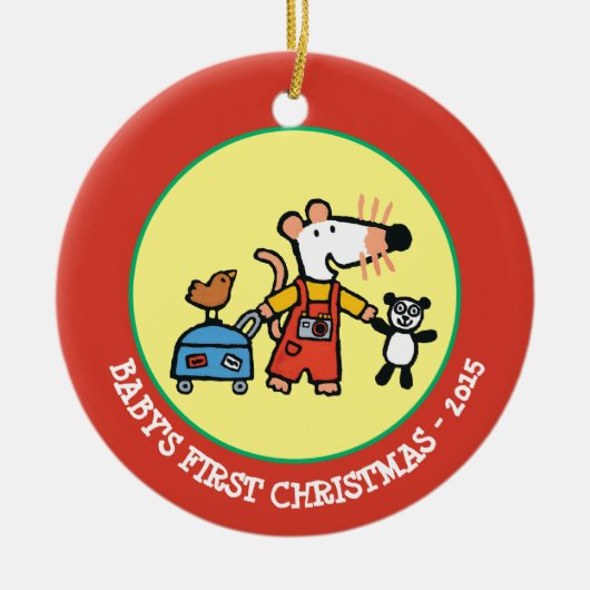 Maisy Ready voor Vakantie met bagage Keramisch Ornament (Voorkant)