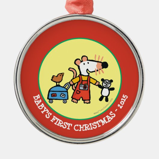 Maisy Ready voor Vakantie met bagage Metalen Ornament (Voorkant)