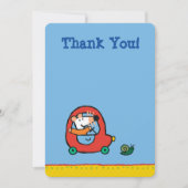 Maisy rijdt een rode auto bedankkaart (Voorkant)