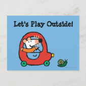 Maisy rijdt een rode auto briefkaart (Voorkant)