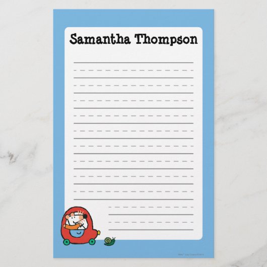 Maisy rijdt een rode auto briefpapier (Voorkant)