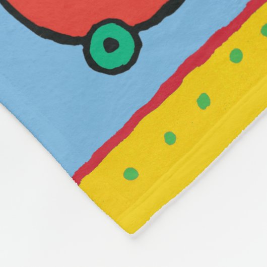 Maisy rijdt een rode auto fleece deken (Hoek)