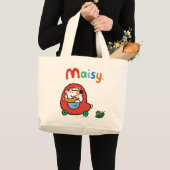 Maisy rijdt een rode auto grote tote bag (Voorkant (product))