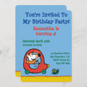 Maisy rijdt een rode auto kaart (Voorkant / Achterkant)