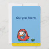 Maisy rijdt een rode auto kaart (Achterkant)