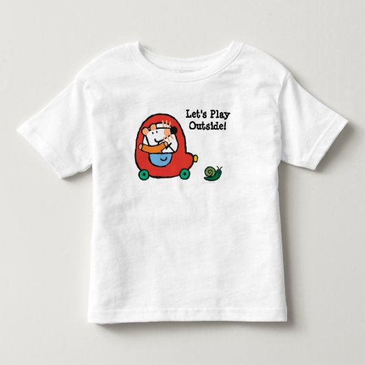 Maisy rijdt een rode auto kinder shirts (Voorkant)