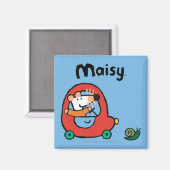 Maisy rijdt een rode auto magneet (Voorkant / Achterkant)