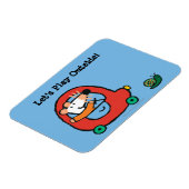 Maisy rijdt een rode auto magneet (Linkerzijde)