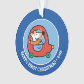 Maisy rijdt een rode auto ornament (voorkant)