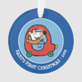 Maisy rijdt een rode auto ornament (voorkant)