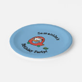 Maisy rijdt een rode auto papieren bordje (Gekanteld)