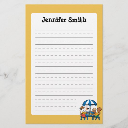 Maisy schrijft Briefkaarten onder Blue Umbrella Briefpapier (Voorkant)