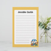 Maisy schrijft Briefkaarten onder Blue Umbrella Briefpapier (Staand voorkant)