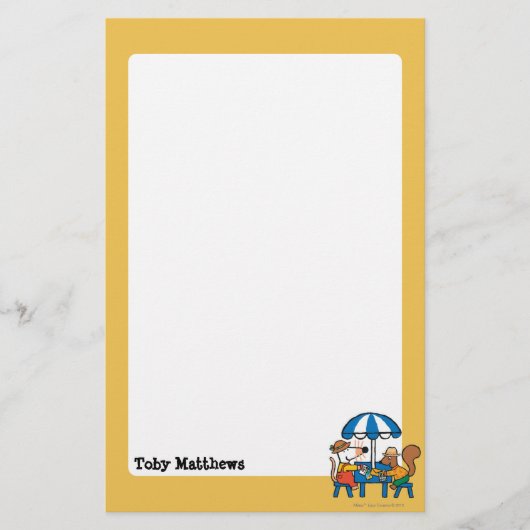 Maisy schrijft Briefkaarten onder Blue Umbrella Briefpapier (Voorkant)