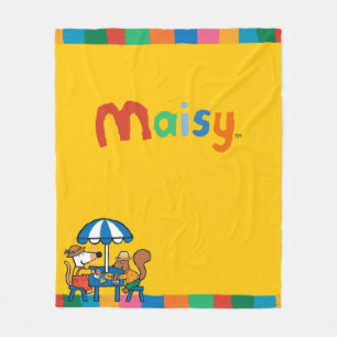 Maisy schrijft Briefkaarten onder Blue Umbrella Fleece Deken