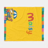 Maisy schrijft Briefkaarten onder Blue Umbrella Fleece Deken (Voorkant (Horizontaal))