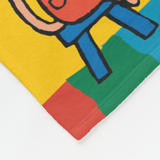 Maisy schrijft Briefkaarten onder Blue Umbrella Fleece Deken (Hoek)