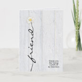 maisy vriend flower op hout bedankt kaart (Voorkant)