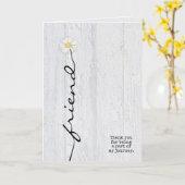 maisy vriend flower op hout bedankt kaart (Gele Bloem)