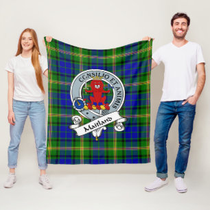 MaiTland Clan Badge Tartan Fleece Deken