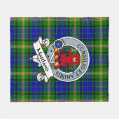 MaiTland Clan Badge Tartan Fleece Deken (Voorkant (Horizontaal))