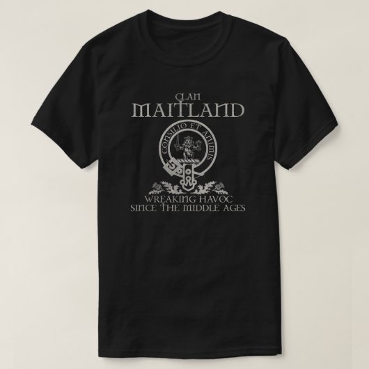 Maitland Clan crest Schotse achternaam tartan This T-shirt (Design voorkant)