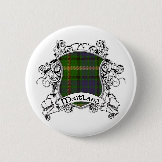 Maitland Tartan Shield Ronde Button 5,7 Cm (Voorkant)