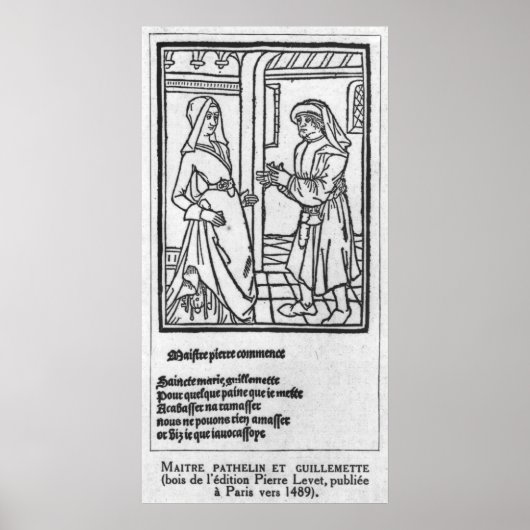 Maitre Pathelin en Guillemette Poster (Voorkant)