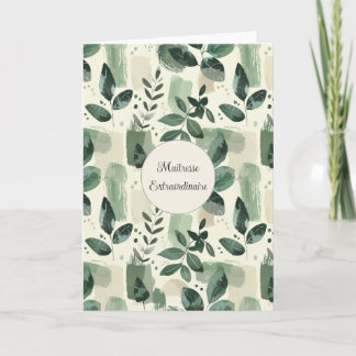 Maîtresse Extraordinaire – Floral Modern Kaart