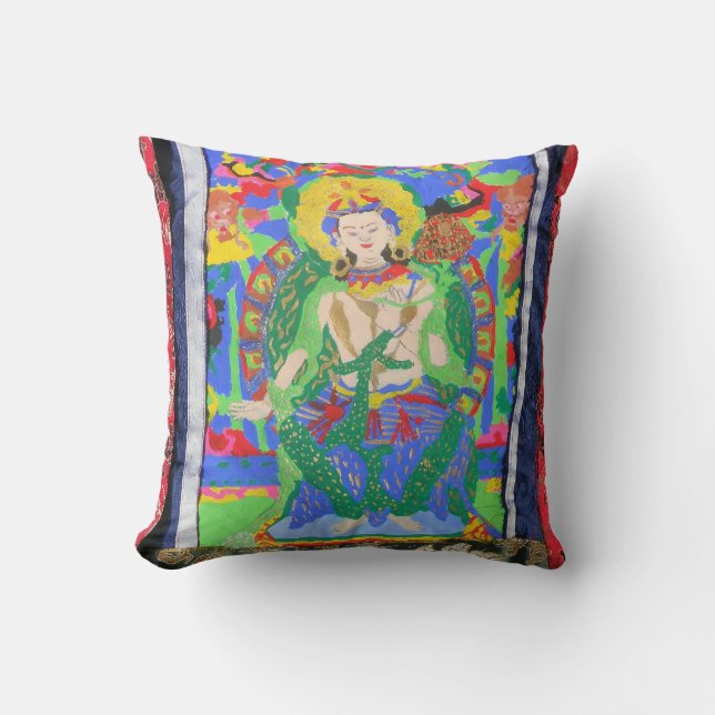 Maitreya Buddha Pillow Kussen (Voorkant)