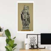 Maitreya, Gandhara (grijze schist) Poster (Thuiskantoor)