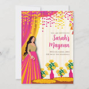 Maiyan uitnodiging & Haldi uitnodiging Haldi uitno