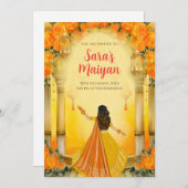 Maiyan uitnodigingen & Haldi uitnodigingen Digitaa (Voorkant / Achterkant)