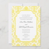 Maize Weddings Damask Design Gepersonaliseerd Uitn Kaart (Voorkant)