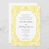 Maize Weddings Damask Design Gepersonaliseerd Uitn Kaart (Voorkant / Achterkant)