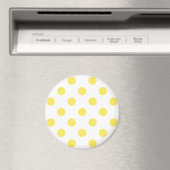 Maize Yellow Polka Dots Circles Magneet (Insitu (Vaatwasser))
