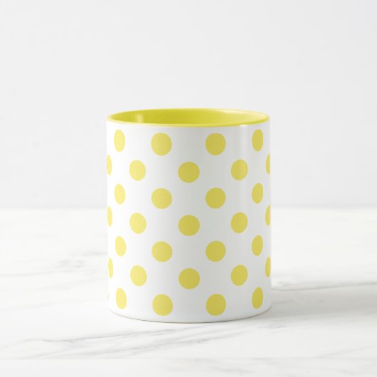 Maize Yellow Polka Dots Circles Mok (Midden)