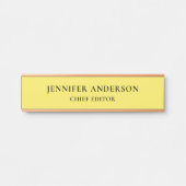 Maize Yellow Professional Modern Plain Minimalist Deurbordje (Voorkant)